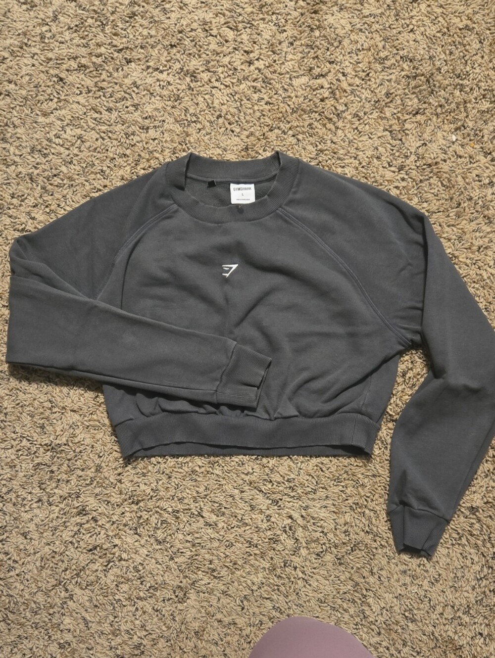 Womens Teal Crop Sweatshirt